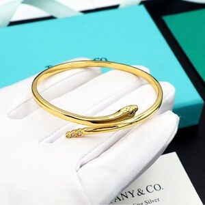 Tiffany & Co. Elegant Gold Serpent Bracelet